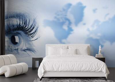 Human eye. Wall mural