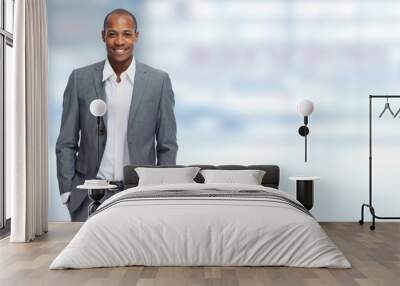 stylish african-american black man Wall mural