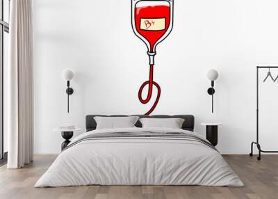 Blood Transfusion B pos Wall mural