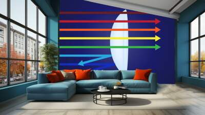 blue ray light filter lens vector Wall mural