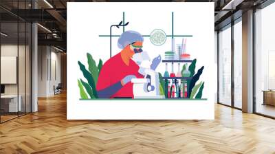 medical tests template -chemical laboratory analysis - modern flat vector concept digital illustrati Wall mural