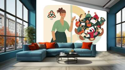 technology 2 -meet our team - modern flat vector concept digital illustration team metphor, company  Wall mural