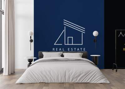 Real estate logo branding design business. real estate logo modern templates design vector illustration Wall mural