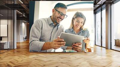 Love Couple in Cafe Wall mural