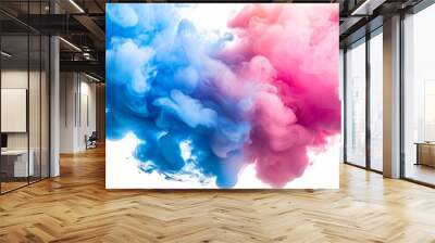 Colorful Ink Clouds in Water, Abstract Background for Design and Art Generative AI Wall mural