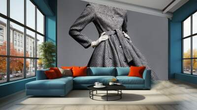 fashion model in retro apparel Wall mural