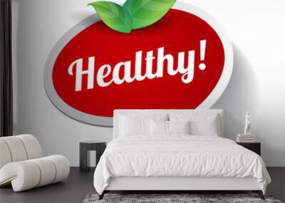 Healthy label vector Wall mural