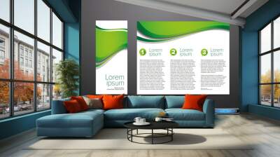 tri fold business brochure template Wall mural