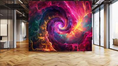 colorful spiral Wall mural