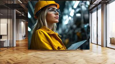 European industrial sectors leverage digital tools for productivity, as American engineers consider next-gen solutions. Wall mural