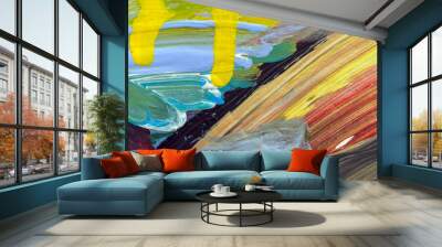 Abstract art background. Hand-painted background. SELF MADE. Wall mural