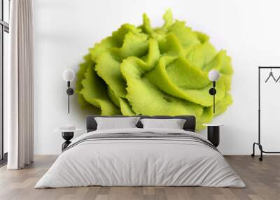 Wasabi portion on white background. Wall mural