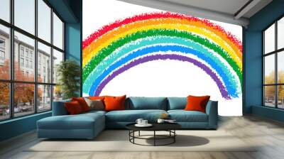 Rainbow Crayon Drawing Wall mural