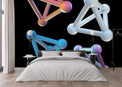 3d render of a molecule Wall mural