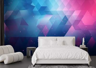 blue and pink abstract background with subtle geometric shapes Wall mural