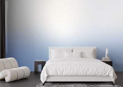 White and blue gradient background Wall mural