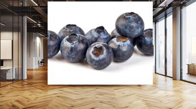 Blueberries, isolated on white background Wall mural