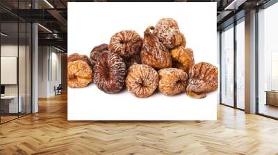 Dried figs, close-up, isolated on white background. Wall mural