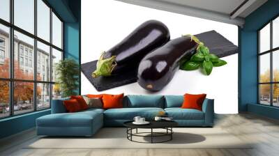 Eggplant, isolated on white background. Wall mural