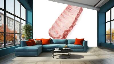 Raw Pork ribs, isolated on white background. Wall mural