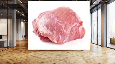 Raw pork shoulder isolated on white background Wall mural