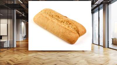 Wheat ciabatta, isolated on white background. Wall mural