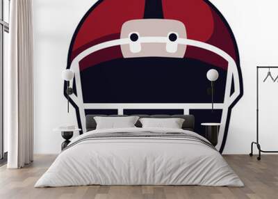 american football helmet front Wall mural