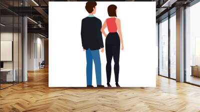 back business couple elegant avatar character vector illustration design Wall mural