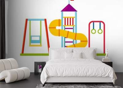 beautiful children playground icon vector illustration design Wall mural