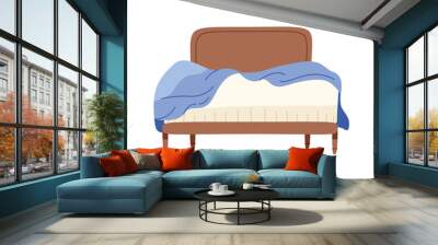 bed with blue blanket Wall mural