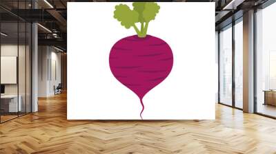 beet beetroot food vegetable root organic natural vector illustration Wall mural