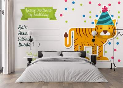 birthday invitation Wall mural