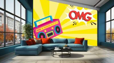 boom box radio patch Wall mural