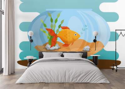 bowl aquarium with fish Wall mural