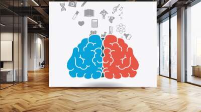 Brain design, vector illustration. Wall mural