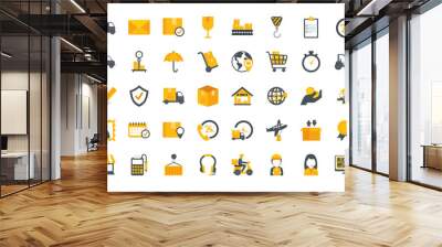 bundle of delivery service icons vector illustration design Wall mural