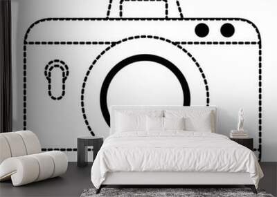 camera photographic isolated icon Wall mural