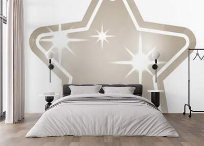 christmas tag price shaped star blur glitter decoration vector illustration Wall mural