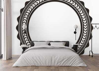 circle seal frame icon Wall mural