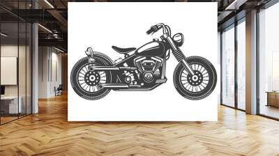 classic motorcycle icon Wall mural