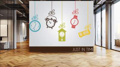 clock icons Wall mural