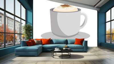 coffee mug cup drinking caffeine beverage vector illustration Wall mural