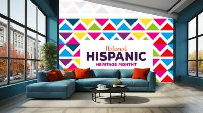 colored pattern background design, national hispanic heritage month and culture theme Vector illustration Wall mural