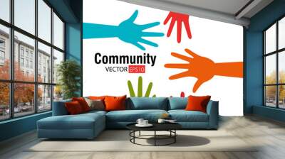 Community and social Wall mural