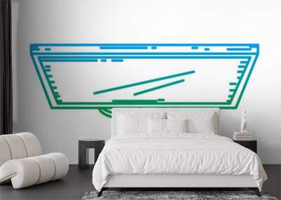 computer monitor isolated icon Wall mural