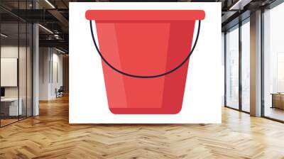 construction red bucket design of working maintenance workshop and repairing theme Vector illustration Wall mural