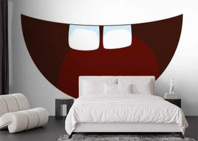 crazy mouth fools day icon Wall mural