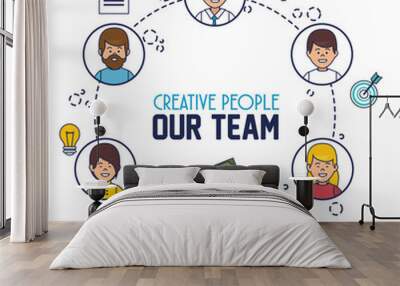 creative people our team vector illustration design Wall mural