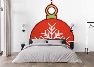 decorative christmas ball ornament icon Wall mural