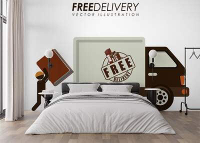 delivery service books  Wall mural